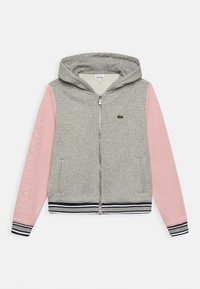 Lacoste UNISEX - Felpa con zip - heather wall chine/lotus 1-navy blue-white