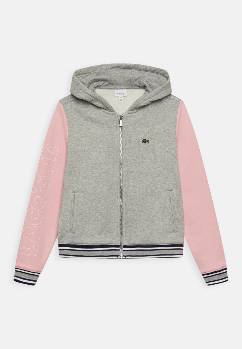 Lacoste UNISEX - Felpa con zip - heather wall chine/lotus 1-navy blue-white