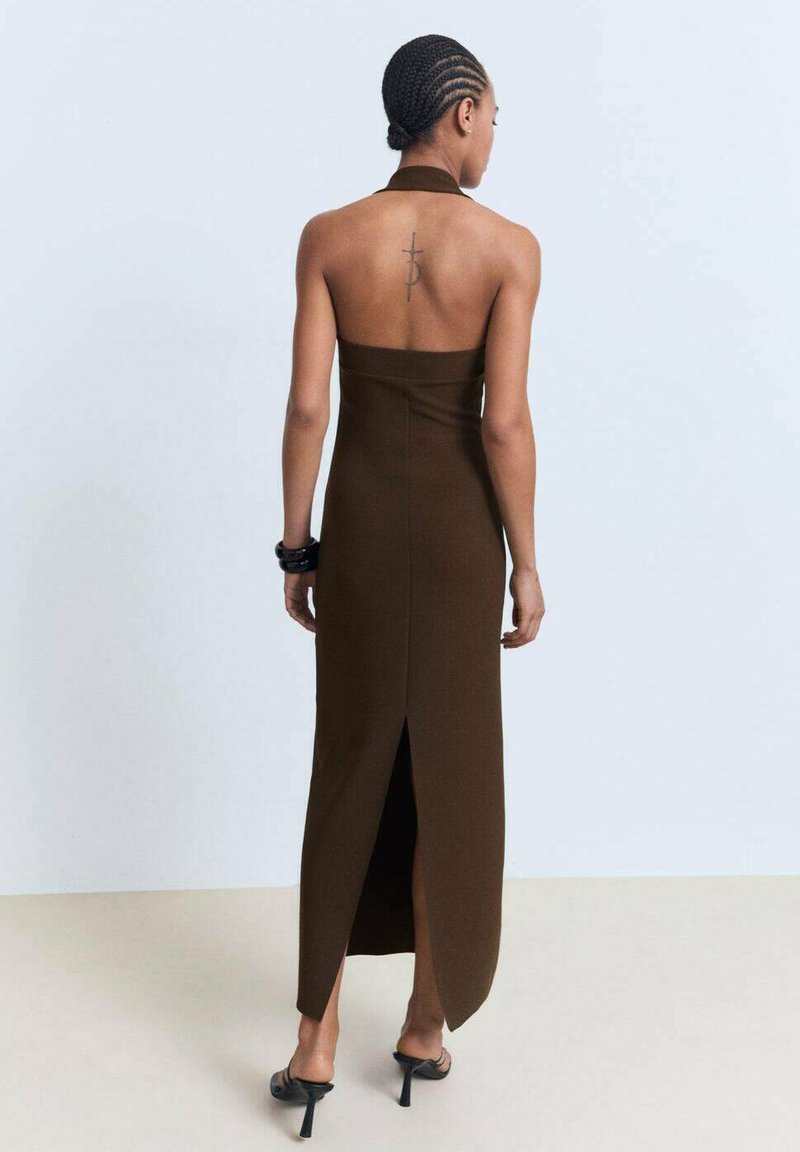 Mango HALTER NECK - Maxi dress - brown - Zalando.ie