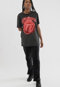 Paradiso Clothing ROLLING STONES NEON LIGHT - Print T-shirt - grey