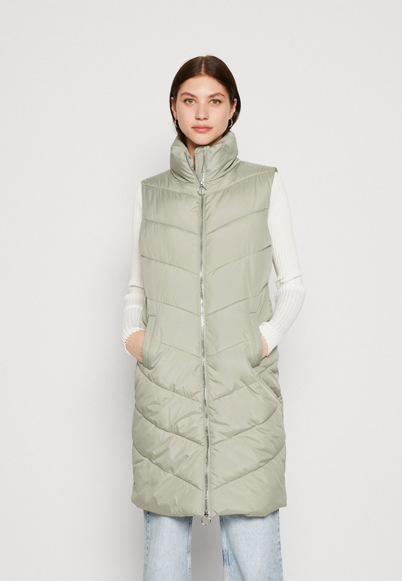 JDY FINNO PADDED NEW - Strukirani kaput - seagrass/silver