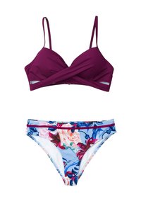 Cupshe FLORAL CROSSOVER BIKINI SET - Bikini - violet