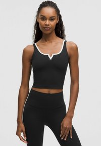 lululemon - Align™ Notched-Neck Tank - Light support sports bra - black/white Thumbnail Image 1