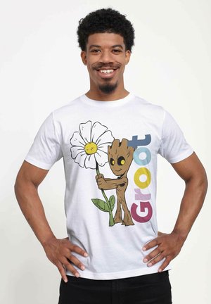 Marvel GOTG CLASSIC GROOT OVERSIZE UNISEX - Triko s potiskem - white