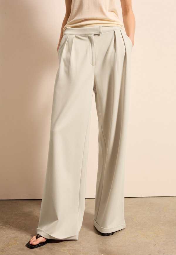 WIDE-LEG PALAZZO WITH ROMAN STITCH - Stoffhose