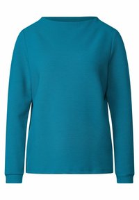 Street One Stickad tröja - mottled royal blue