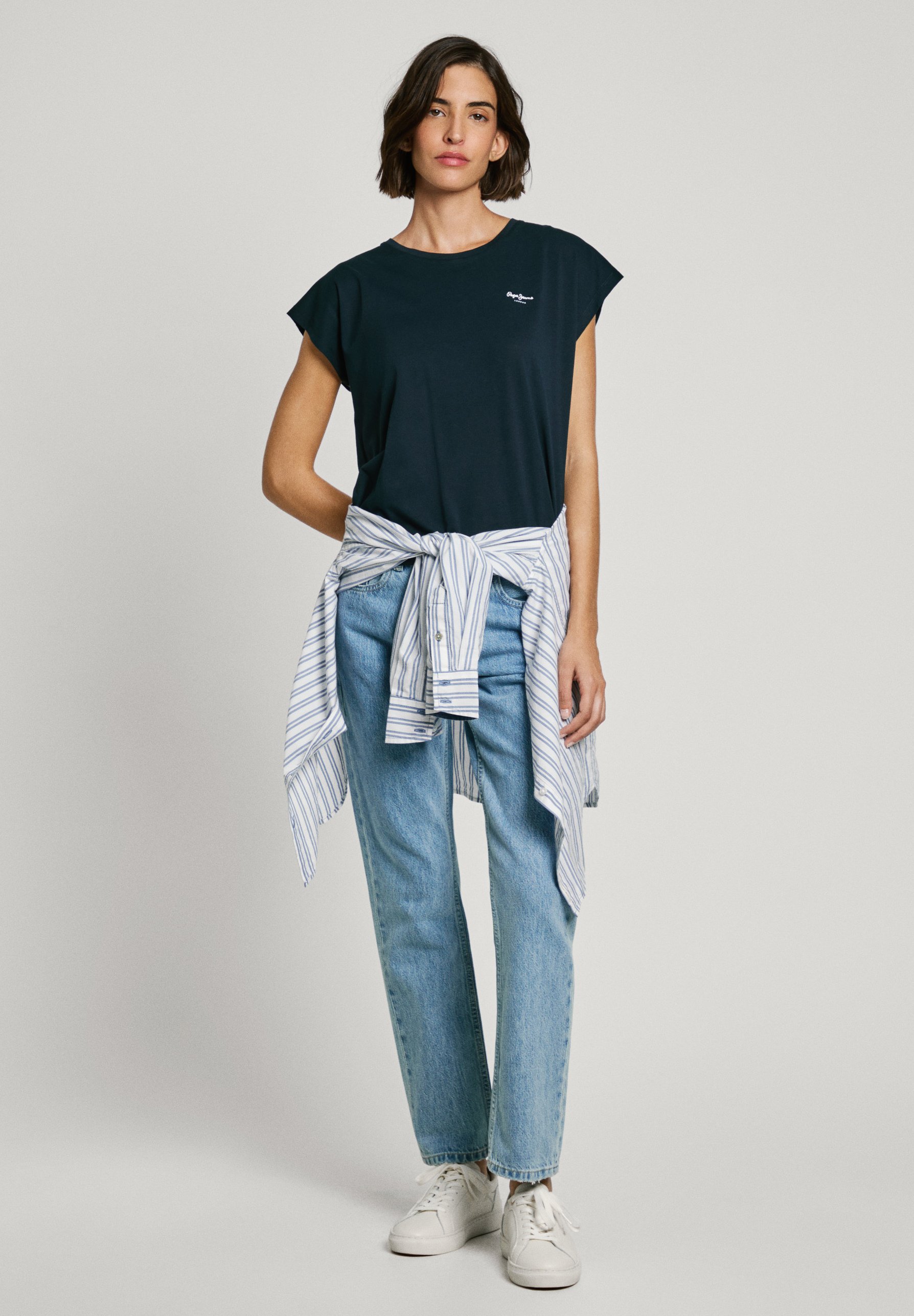 売れ筋商品|||ペペジーンズ Tシャツ レディース トップス BLOOMA - Basic T-shirt - dulwich blue Pepe Jeans BLOOMA - Tricou basic - dulwich blue/bleumarin
