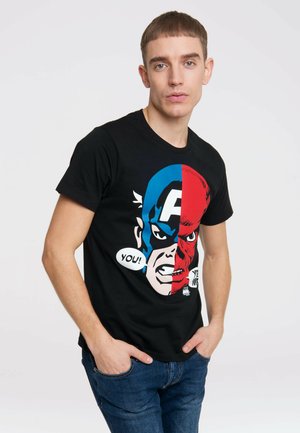 LOGOSHIRT CAPTAIN AMERICA-MOTIV - Print T-shirt - schwarz