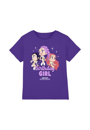 KPOP DEMON HUNTERS BIRTHDAY GROUP - Print T-shirt - purple