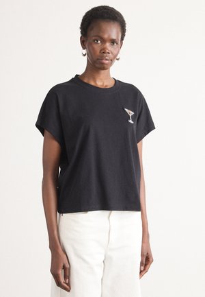 EMASON HOTFIX - T-shirt med print - black