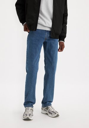 Straight leg jeans - metallic blue