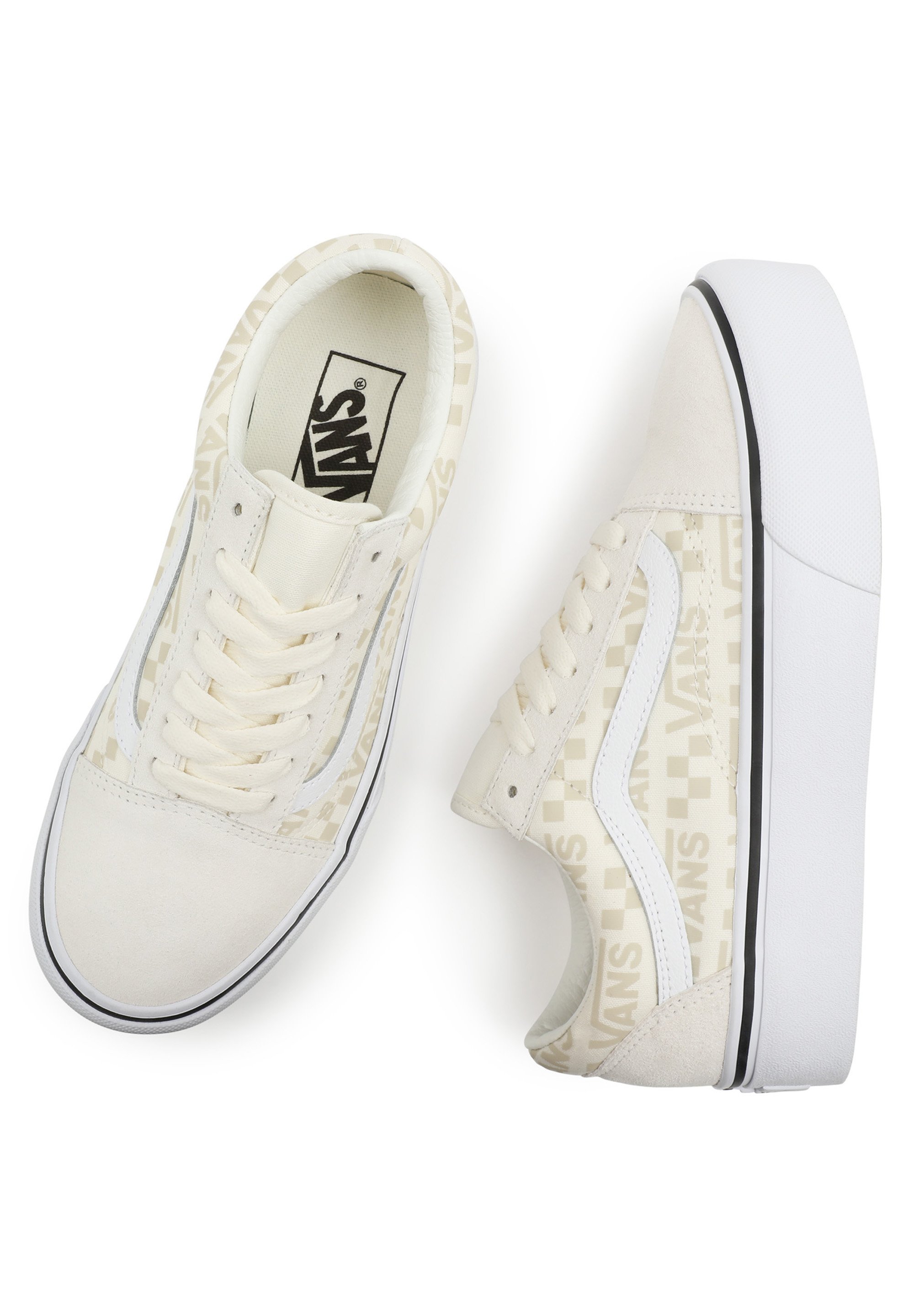 Vans UA OLD SKOOL PLATFORM - Zapatillas - beige - Zalando.es