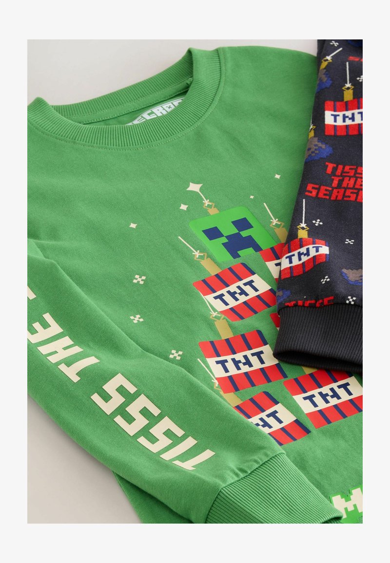Next REGULAR FIT SINGLE CHRISTMAS LICENSE SET Pigiama green