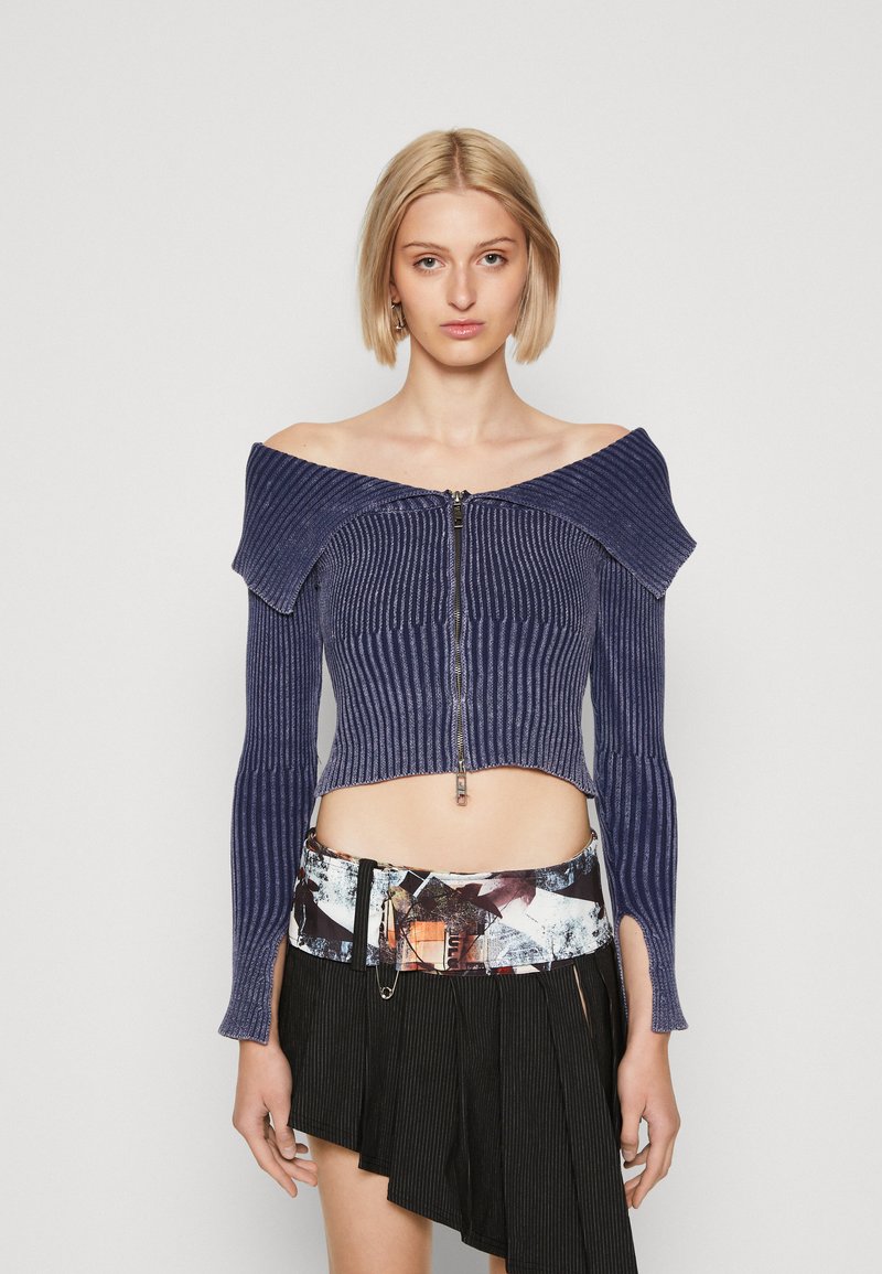 Jaded London - TRIBECA OFF THE SHOULDER - Neuletakki - blue, Suurenna