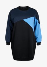 Zizzi LONG WITH COLORBLOCK PATTERN - Sweater - night color block ...