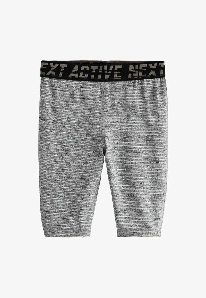 Hallide hallid lühikesed püksid tekstuurset mustrit. Must vöökoht, millel on julged tähised "NEXT ACTIVE". Keha lähedal, keskmise reieni pikkusega.