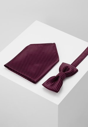 ONSTBOX THEO TIE SET - Ficknäsduk - cabernet/white