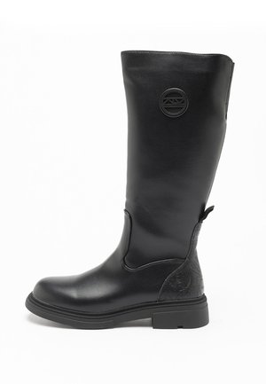 Stivali con plateau - black