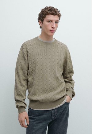 CABLE - Pullover - brown