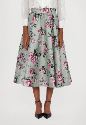 Alice + Olivia NILDA VOLUMINOUS SKIRT - A-line skirt - sage/multi-coloured