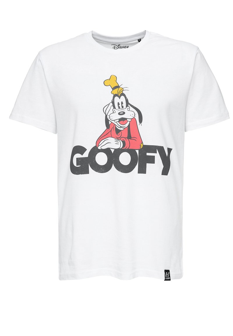 Re:Covered DISNEY GOOFY TEXT CORE - Triko s potiskem - white/bílá ...