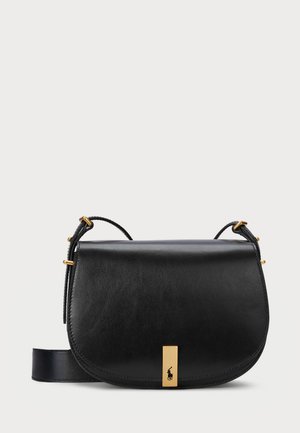 Polo Ralph Lauren POLO ID LEATHER SADDLE BAG - Olkalaukku - black