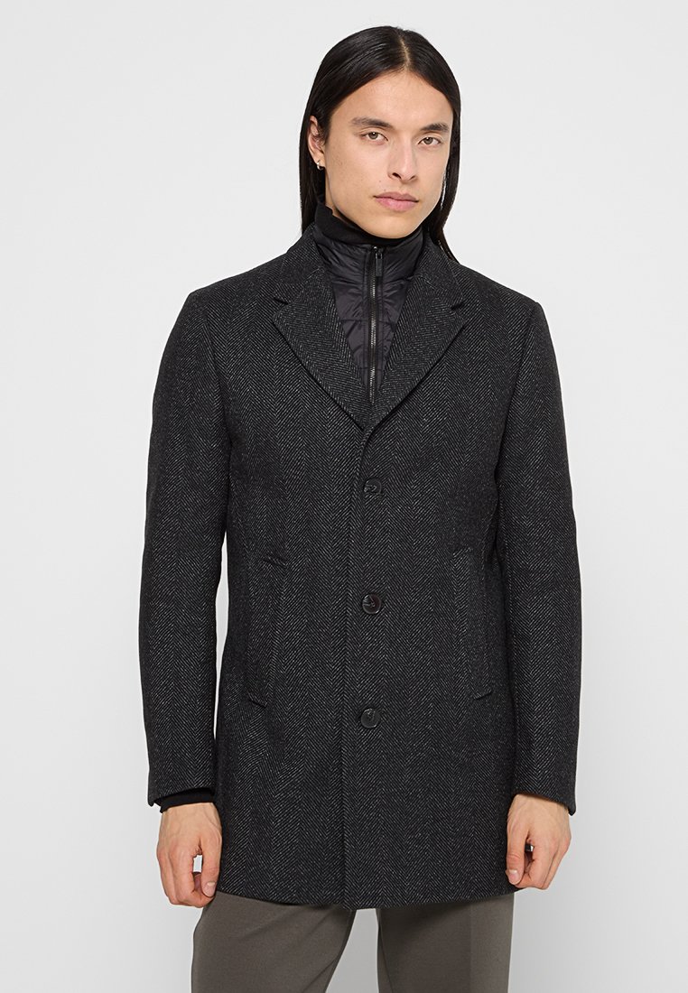 Karl Lagerfeld Halflange jas zwart