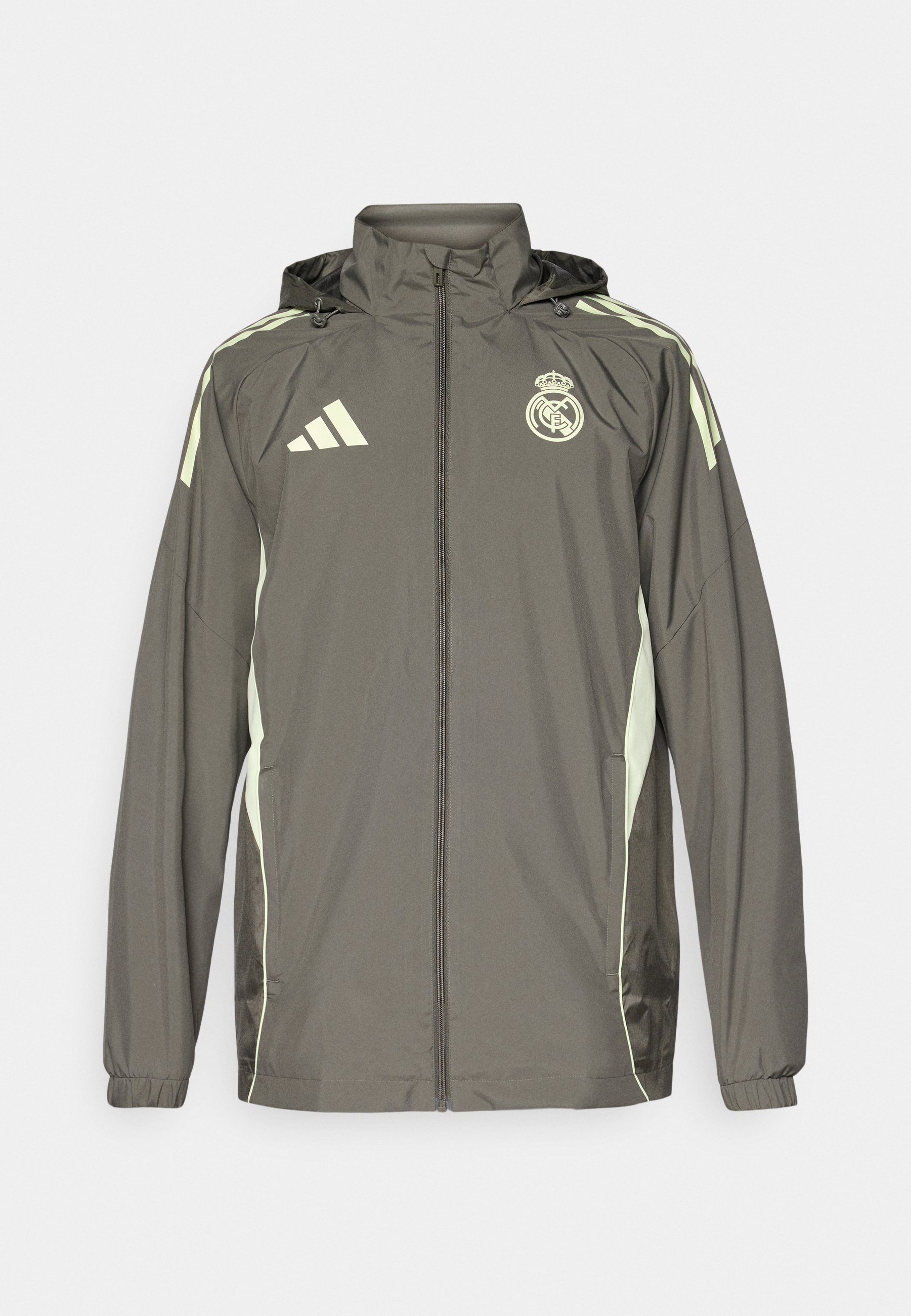 adidas Real Madrid ナイロンジャケット グレー RARE Real Madrid Jacket Adidas Reflective Gray Men's Medium