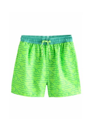 Next REGULAR FIT - PRINTED - Plaukimo šortai - green yellow shark