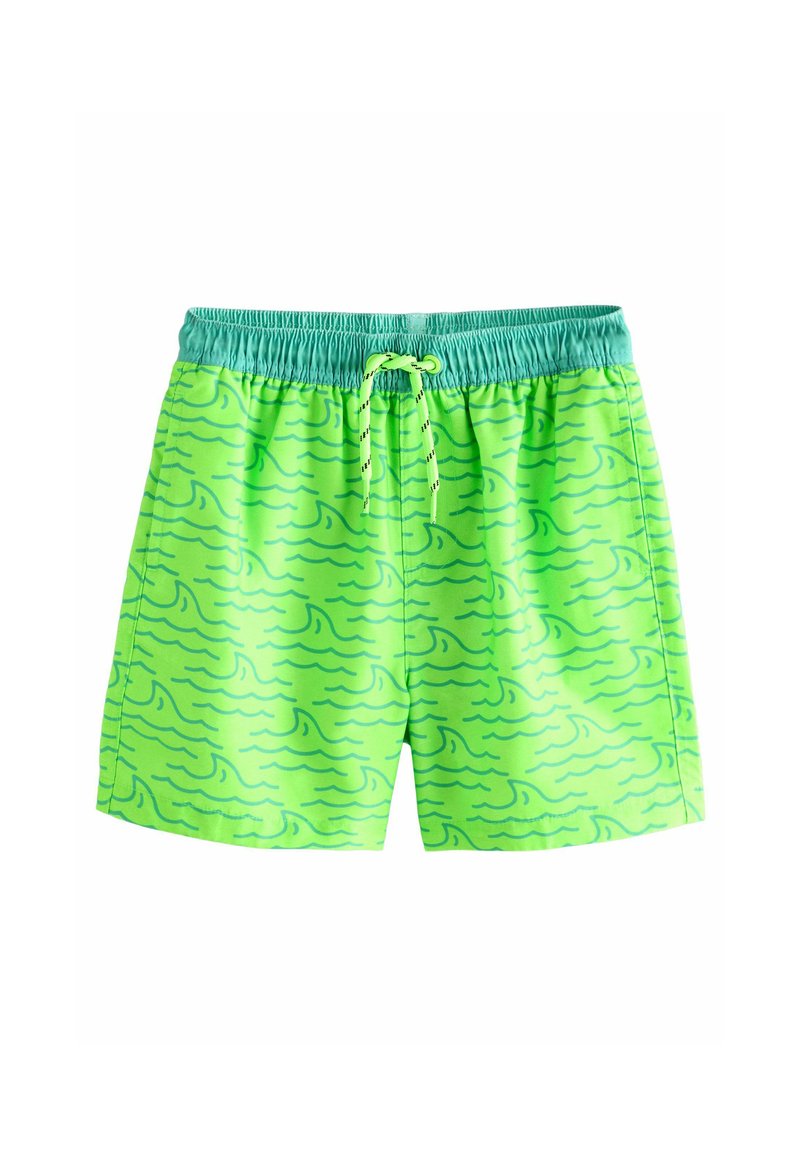 Next REGULAR FIT - PRINTED - Badeshorts - green yellow shark