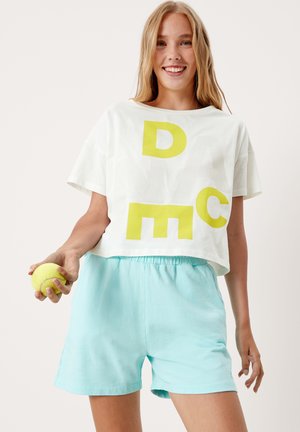 CROPPED  - T-shirt imprimé - ecru