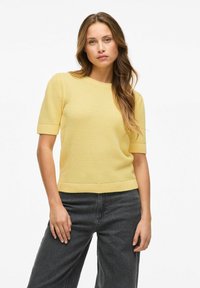 VILA Camiseta estampada - pale banana