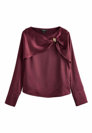 LONG SLEEVE DRAPE WITH HARDWARE - Blouse - burgundy red