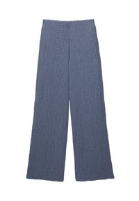 CREASED-EFFECT STRAIGHT - Trousers - dark blue