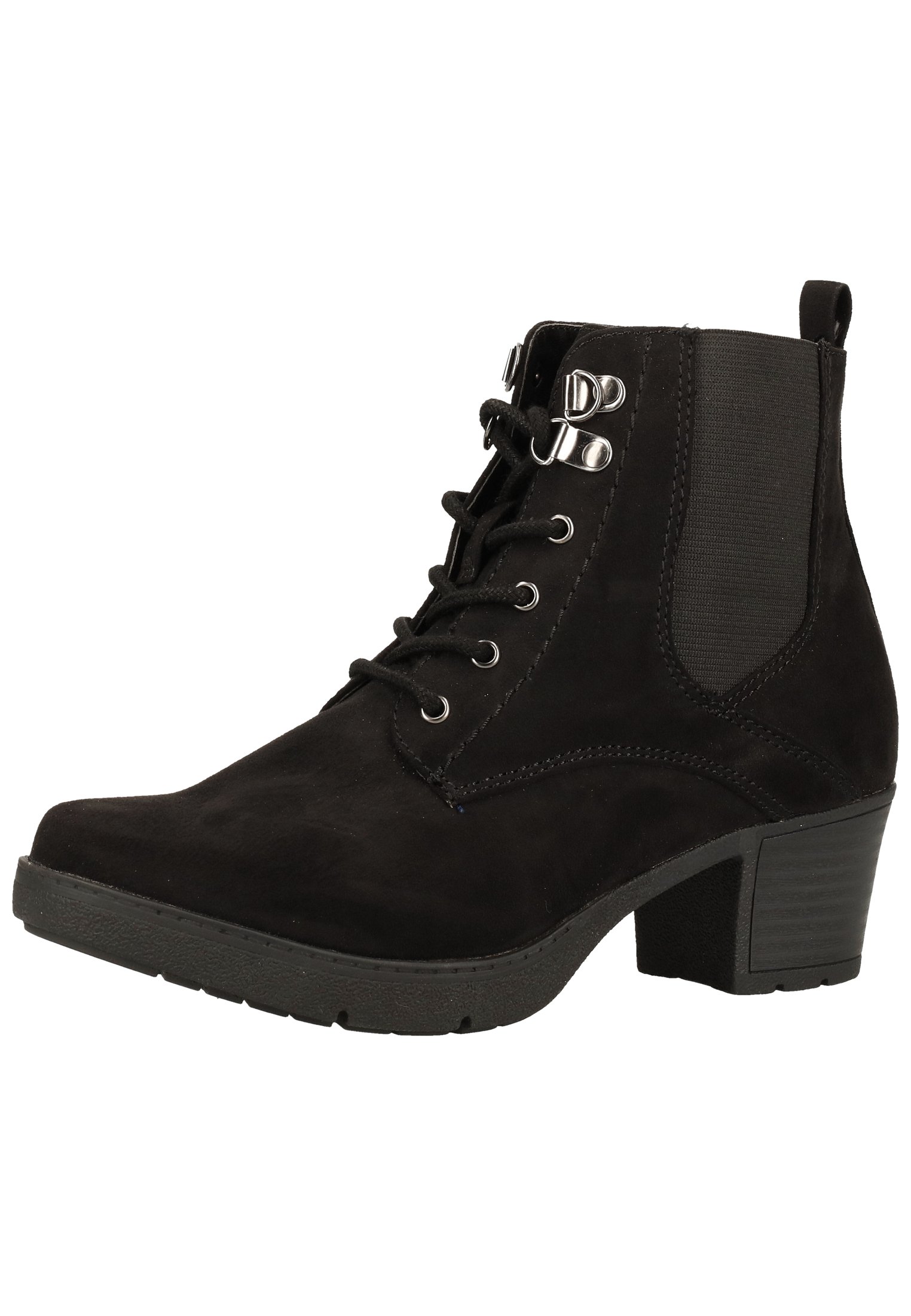 Enkellaarsjes met hoge hak black 001 Enkellaarsjes met hoge hak black 001