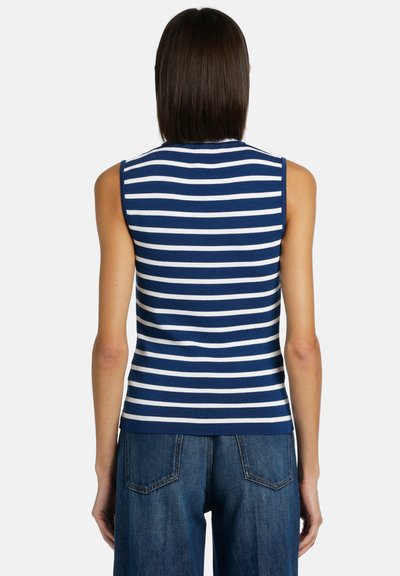Luisa Spagnoli CALICO - Top - blu medio bianco