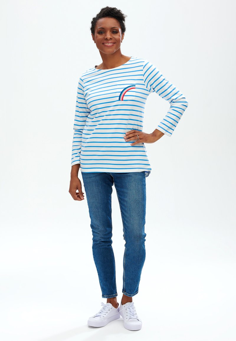 Damen T-Shirts | Sugarhill Brighton BRIGHTON MAGGIE Langarmshirt white/blau - OH23835 Damen T-Shirts | Sugarhill Brighton BRIGHTON MAGGIE Langarmshirt white/blau - OH23835