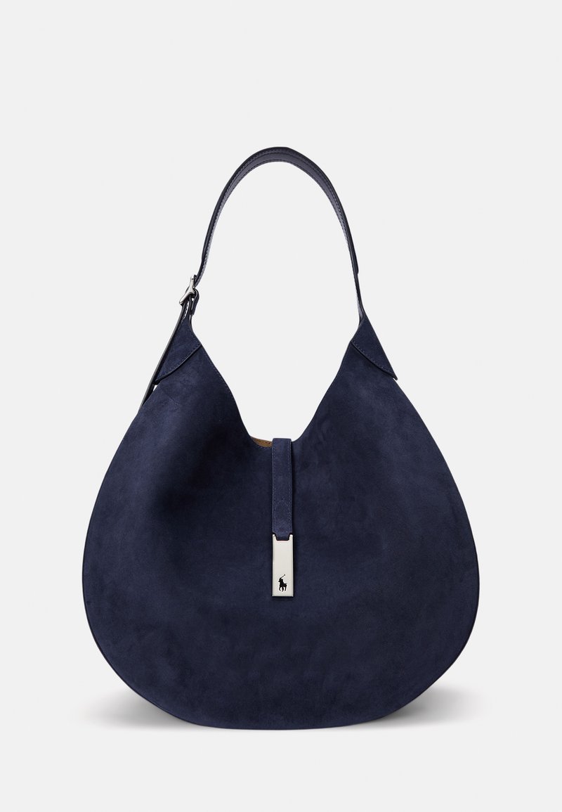 Polo Ralph Lauren POLO ID SUEDE LARGE SHOULDER BAG - Shoppingväska - night