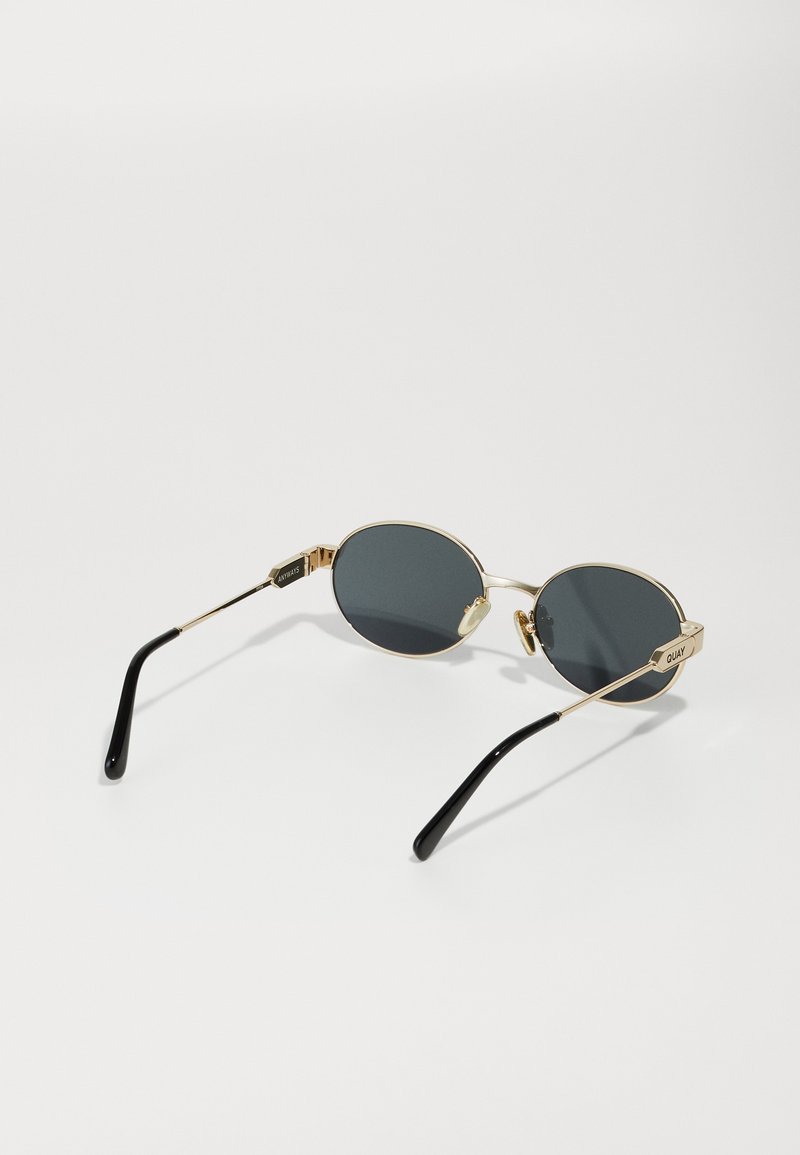 Quay Australia Black Oval Metal Sunglasses with Gold Accents Quay Australia Anyways Oval Sunglasses at Von Maur main image 4
