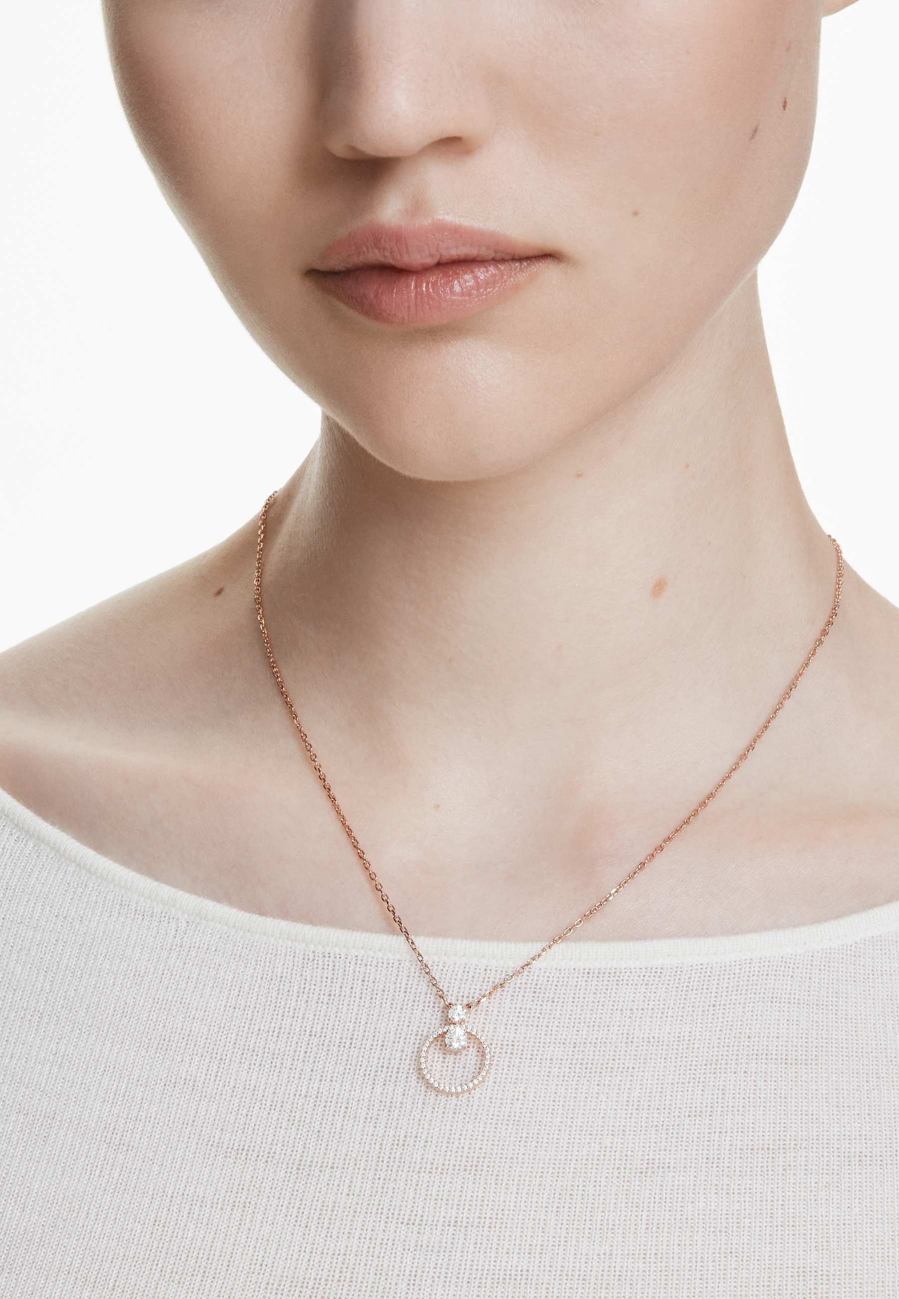 Swarovski CONSTELLA ROUND CUT - Necklace - rose gold tone