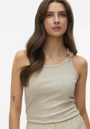 Vero Moda, VMKIKI S/L O-NECK TOP JRS BTQ - Top - birch