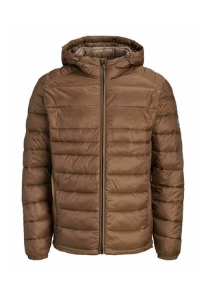 Jack & Jones, JJEKINGSLEY LIGHT PUFFER HOOD NOOS - Veste d'hiver - cocoa