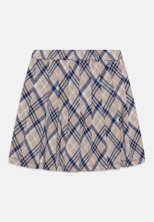 GIRLS PLEATED SKIRT - A-Linien-Rock - beige/marine