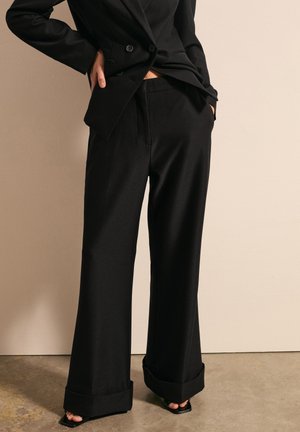 Stoffhose - black