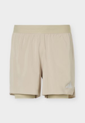 adidas Performance, RUN - Short 2 en 1 - beige