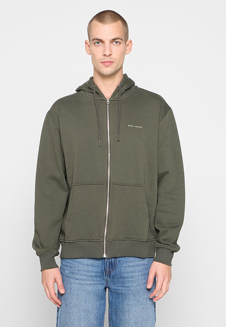 Pepe Jeans Sweater met rits groen