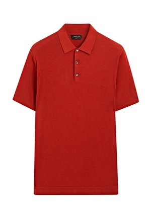 Massimo Dutti, 100% COTTON KNIT POLO SHIRT - Poloshirt - mottled orange