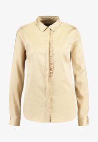 Mos Mosh TILDA FRILL SATIN Skjorte beige Zalando.no Mos Mosh TILDA FRILL SATIN Skjorte beige Zalando.no