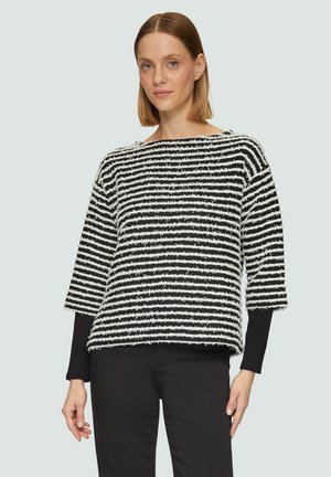 s.Oliver BLACK LABEL MIT MUSTERSTRUKTUR - Sweatshirt - schwarz