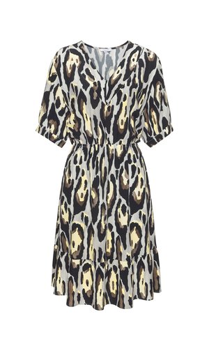LASCANA, LASCANA TUNIKAKLEID - Vestido informal - schwarz-grau-gelb bedruckt